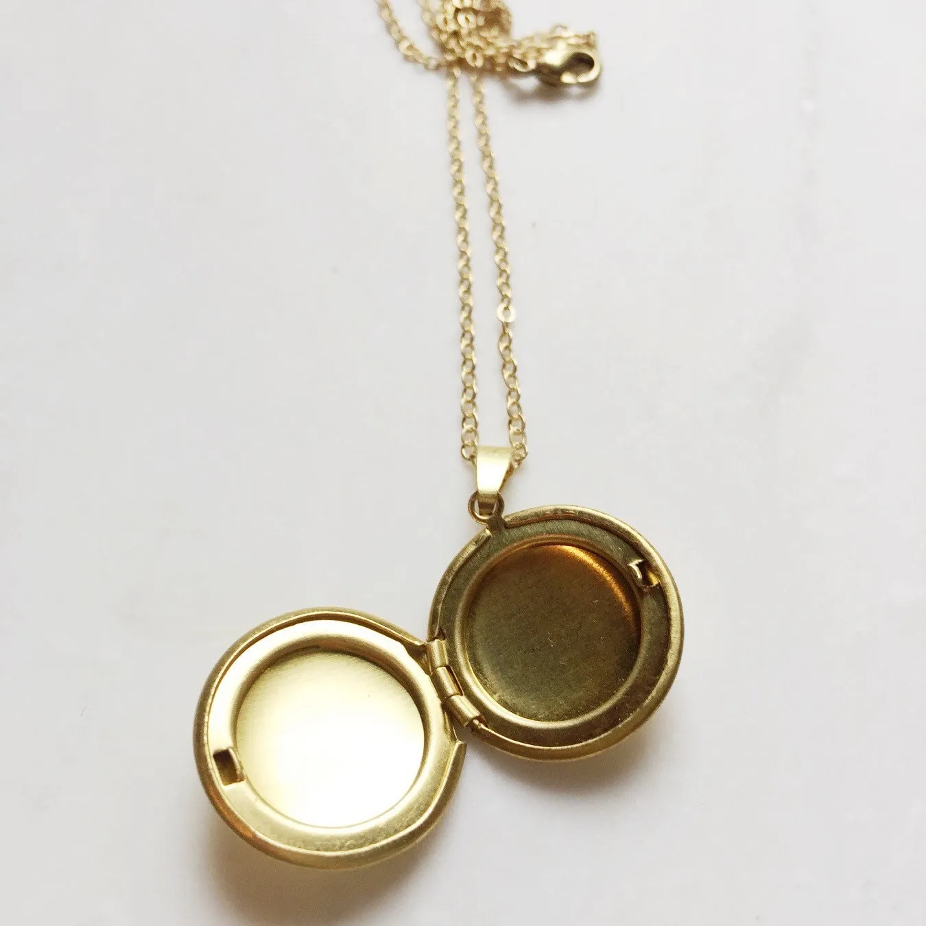 Simple Tiny Gold Locket