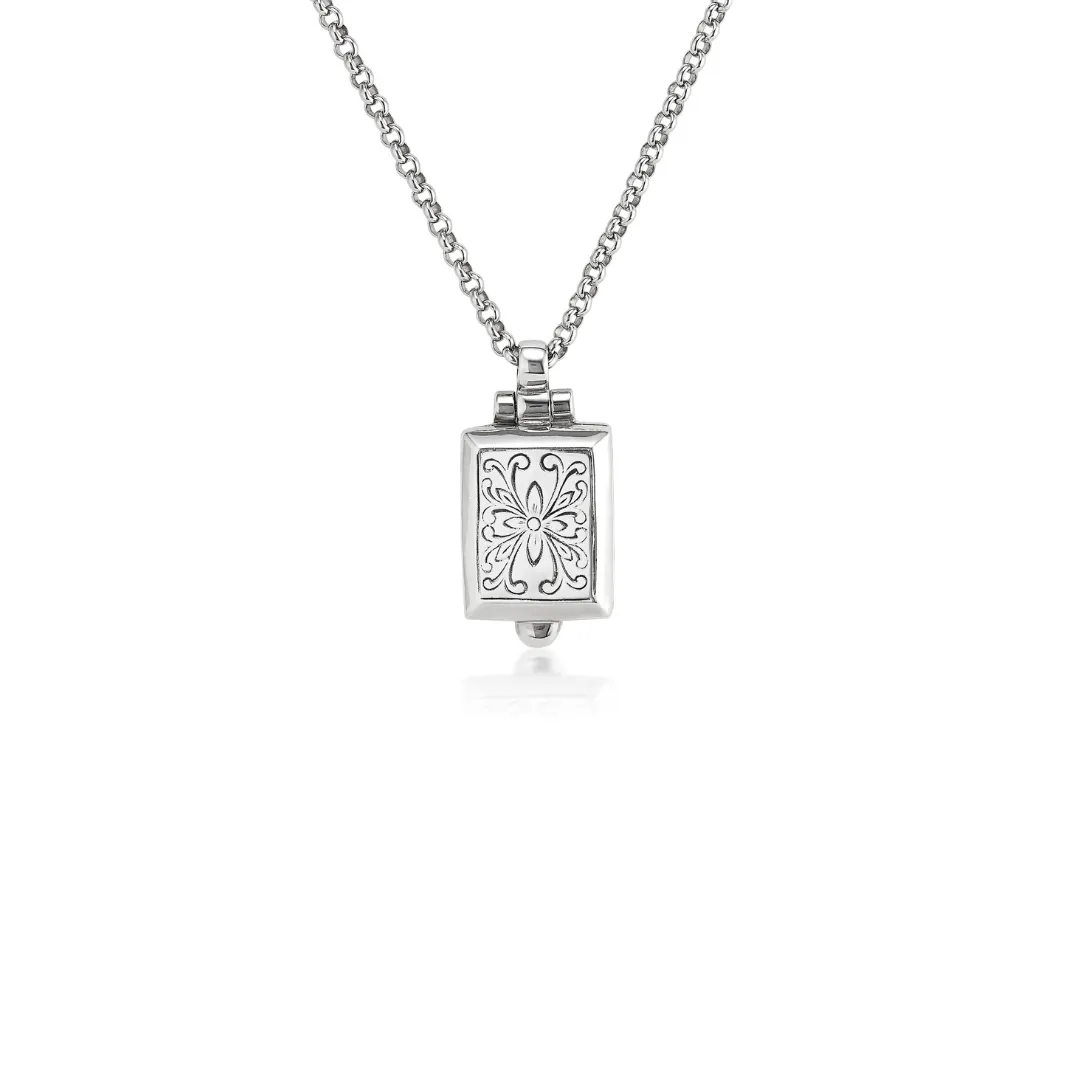 Small Engraved Rectangle Locket