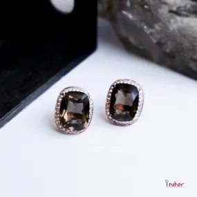 Smokey Quartz with White Sapphire