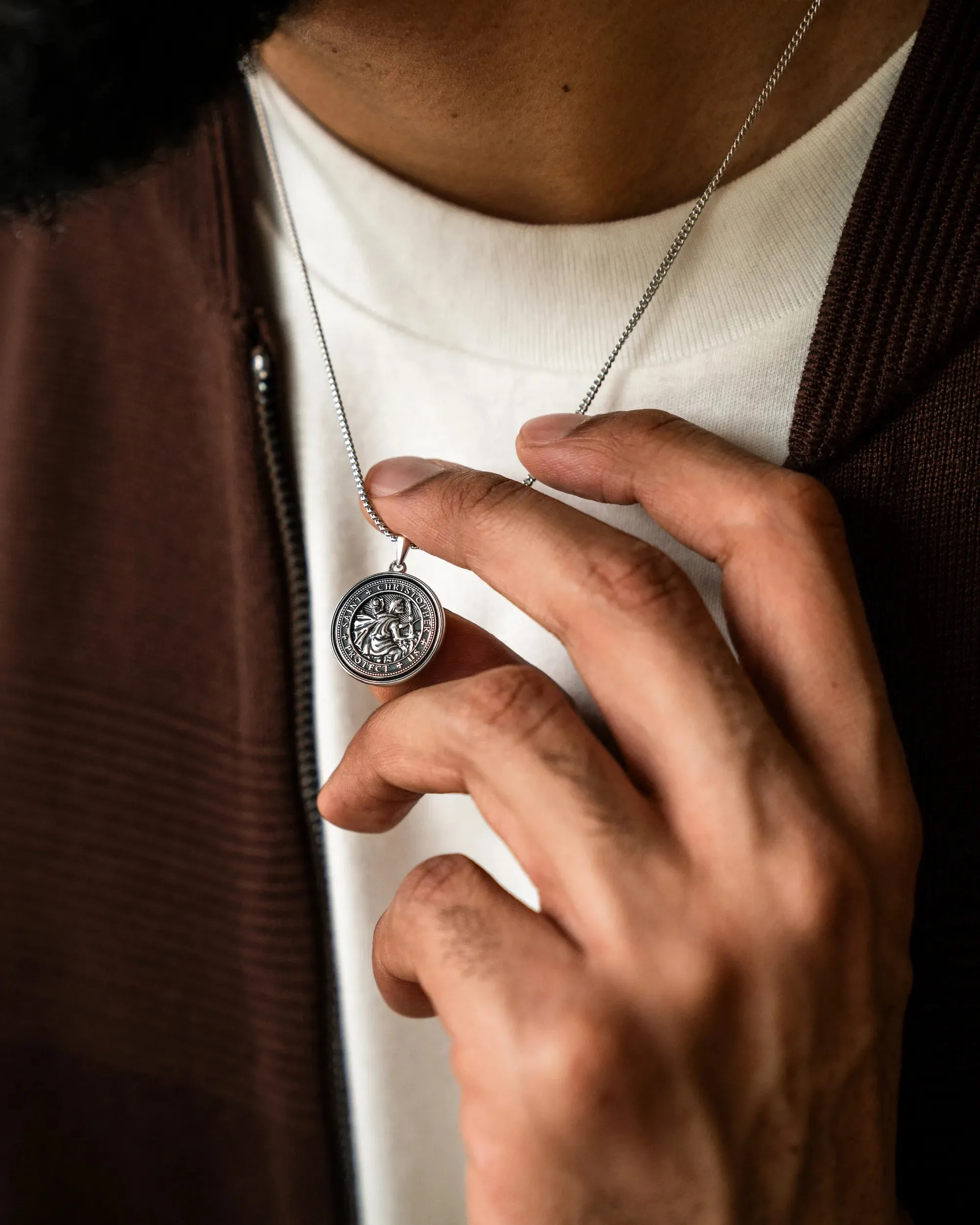 St. Christopher Set - Sterling Silver