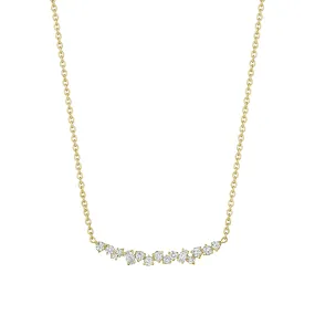 Stardust Cluster Bar Necklace