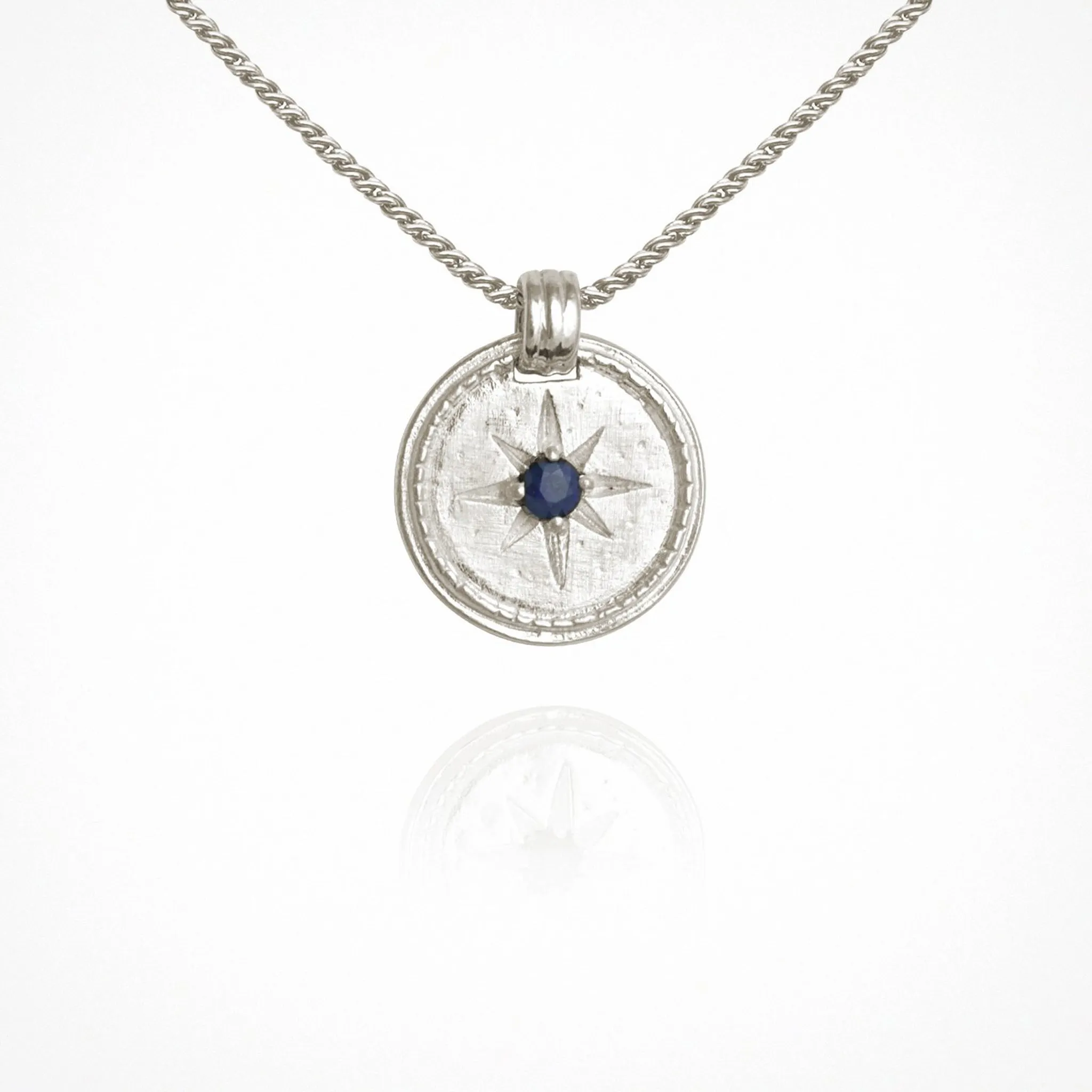 Stella Necklace - Silver Crossbrushed