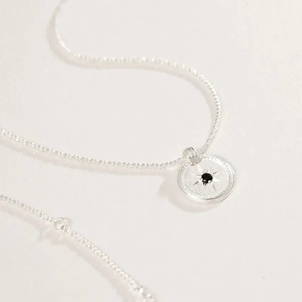 Stella Necklace - Silver Crossbrushed