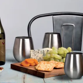 Stemless Stainless Steel Wine Glass Set - Po 'di fame