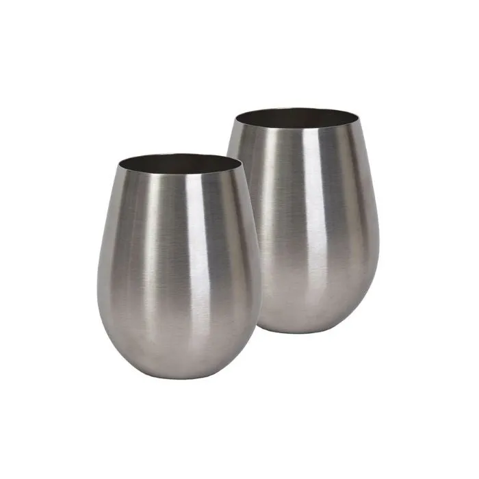 Stemless Stainless Steel Wine Glass Set - Po 'di fame