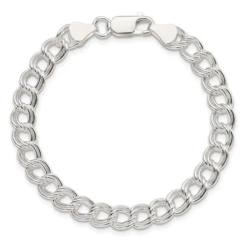Sterling Silver Double Link Bracelet for Charms - Various Lengths