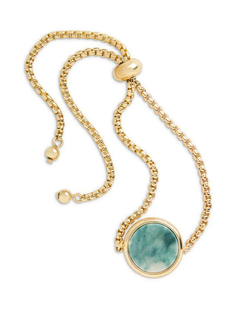 Strong Beautiful You Bracelet - Green Marble