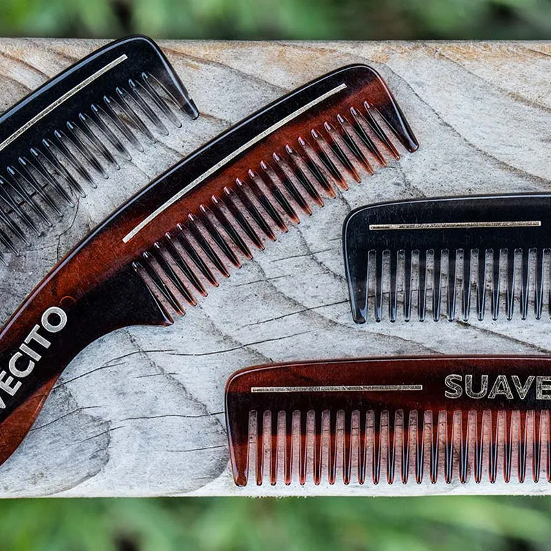 Suavecito - Deluxe Handle Beard Comb, Amber
