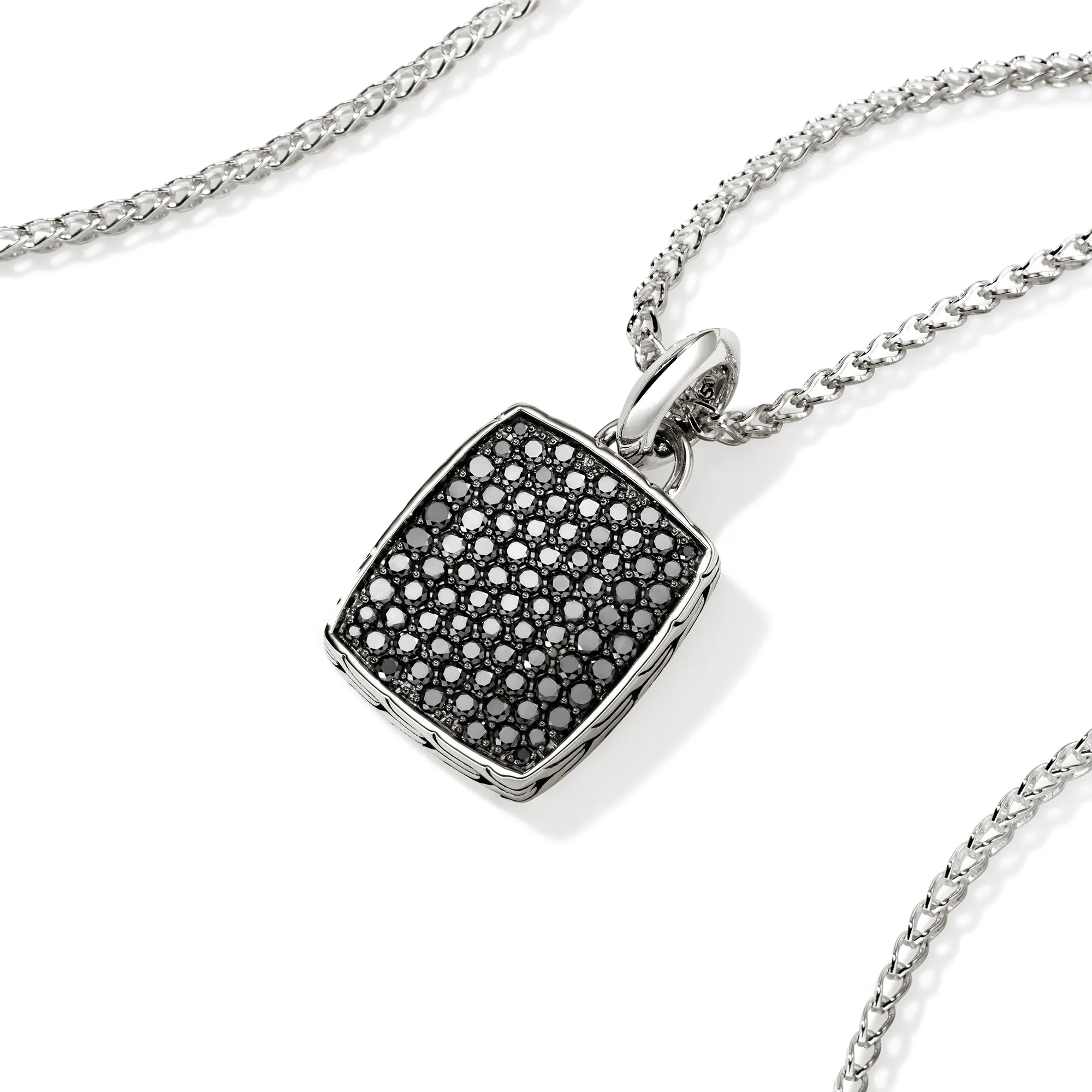 Tag Necklace, Sterling Silver, Gemstones