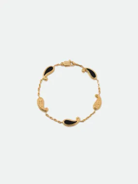 TEARS OF JOY BRACELET — GOLD/ONYX