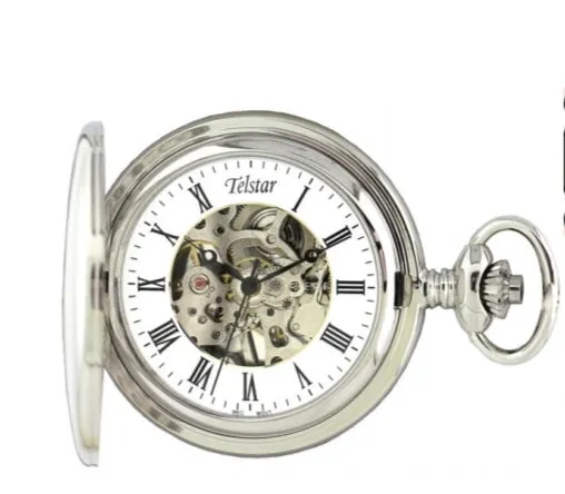 Telstar P9020 CSW pocket watch skeleton works 33979