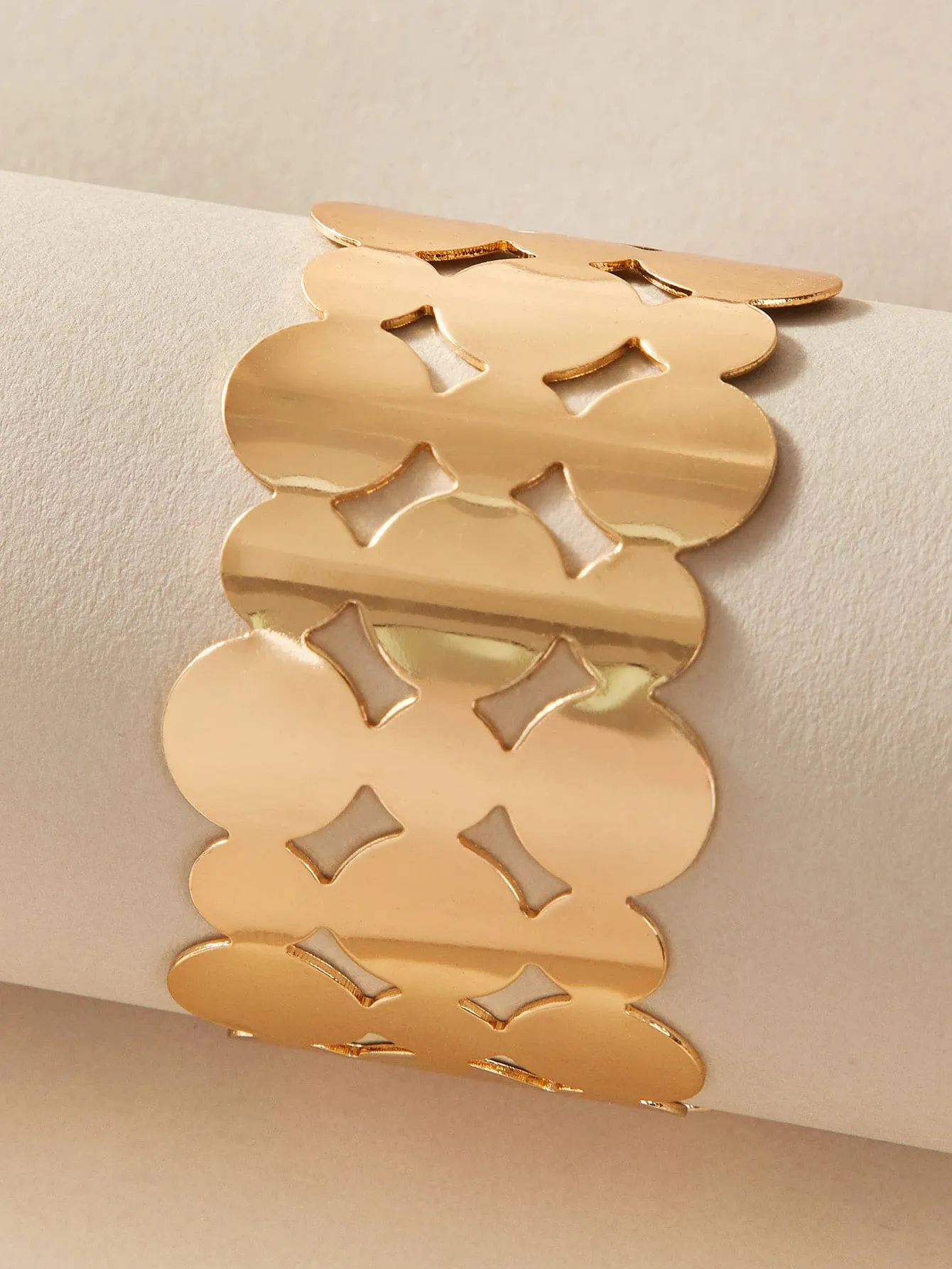 Temperament Fashion Alloy Glossy Women's Open Bracelet