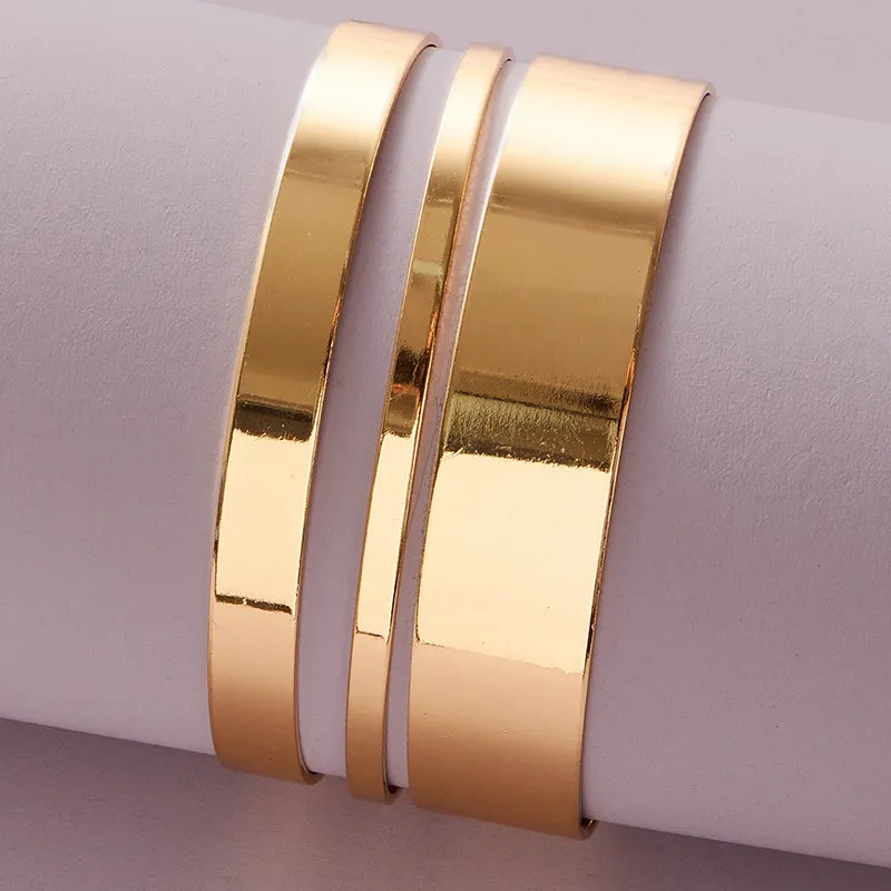 Temperament Fashion Alloy Glossy Women's Open Bracelet