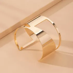 Temperament Fashion Alloy Glossy Women's Open Bracelet