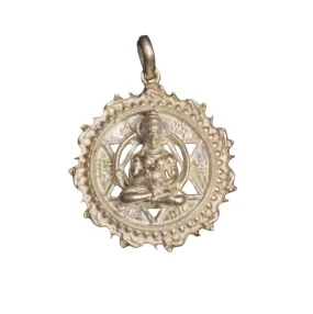 The Powerful Symbolism of the Meditating Anjaneya Swamy Silver Locket for Men