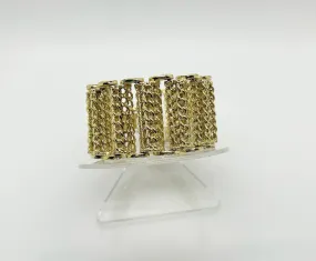 Thick Vintage Gold Tone Chainmail Bracelet