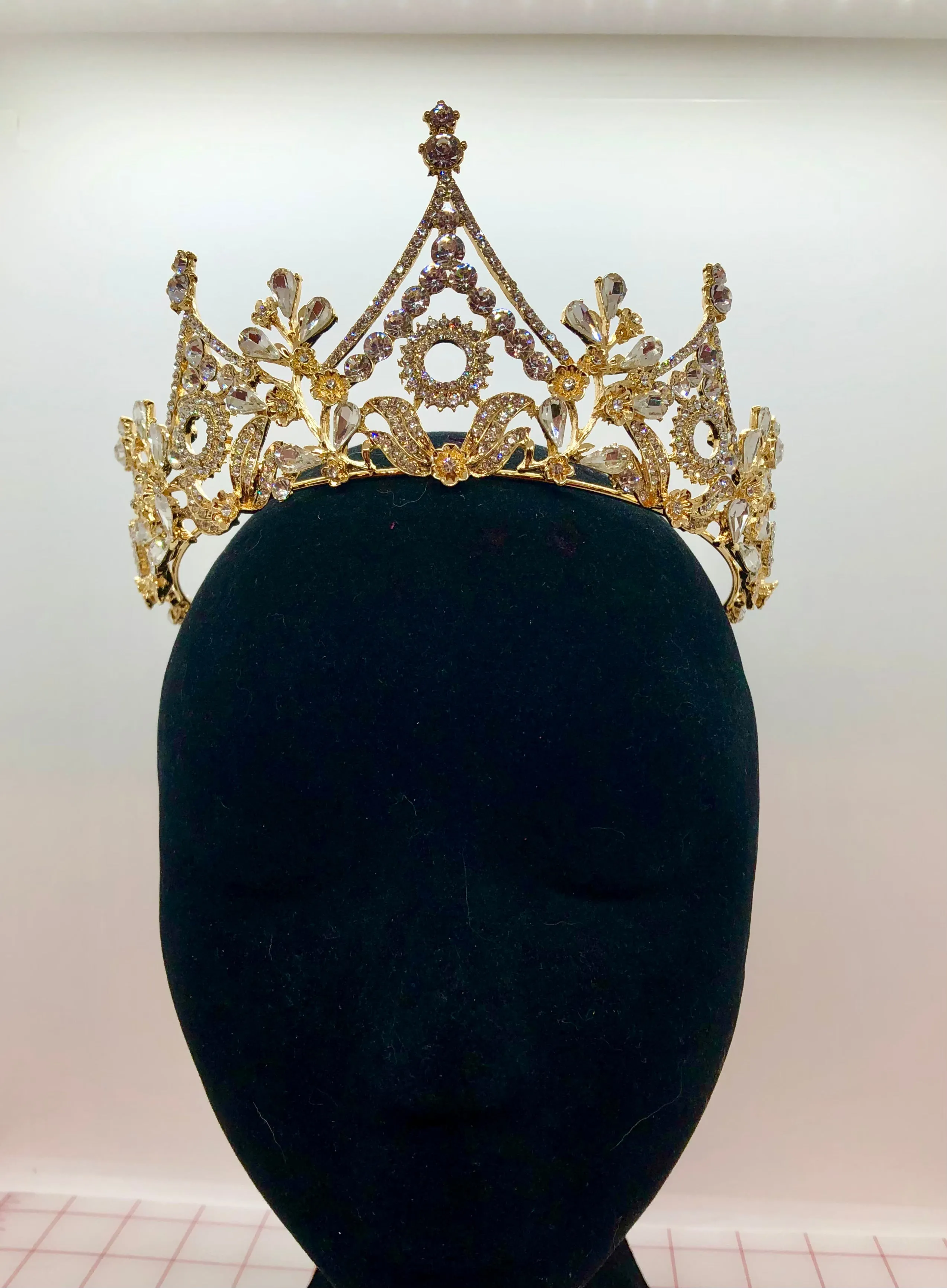 Tiara - Exotic Gold Crystal Rhinestone