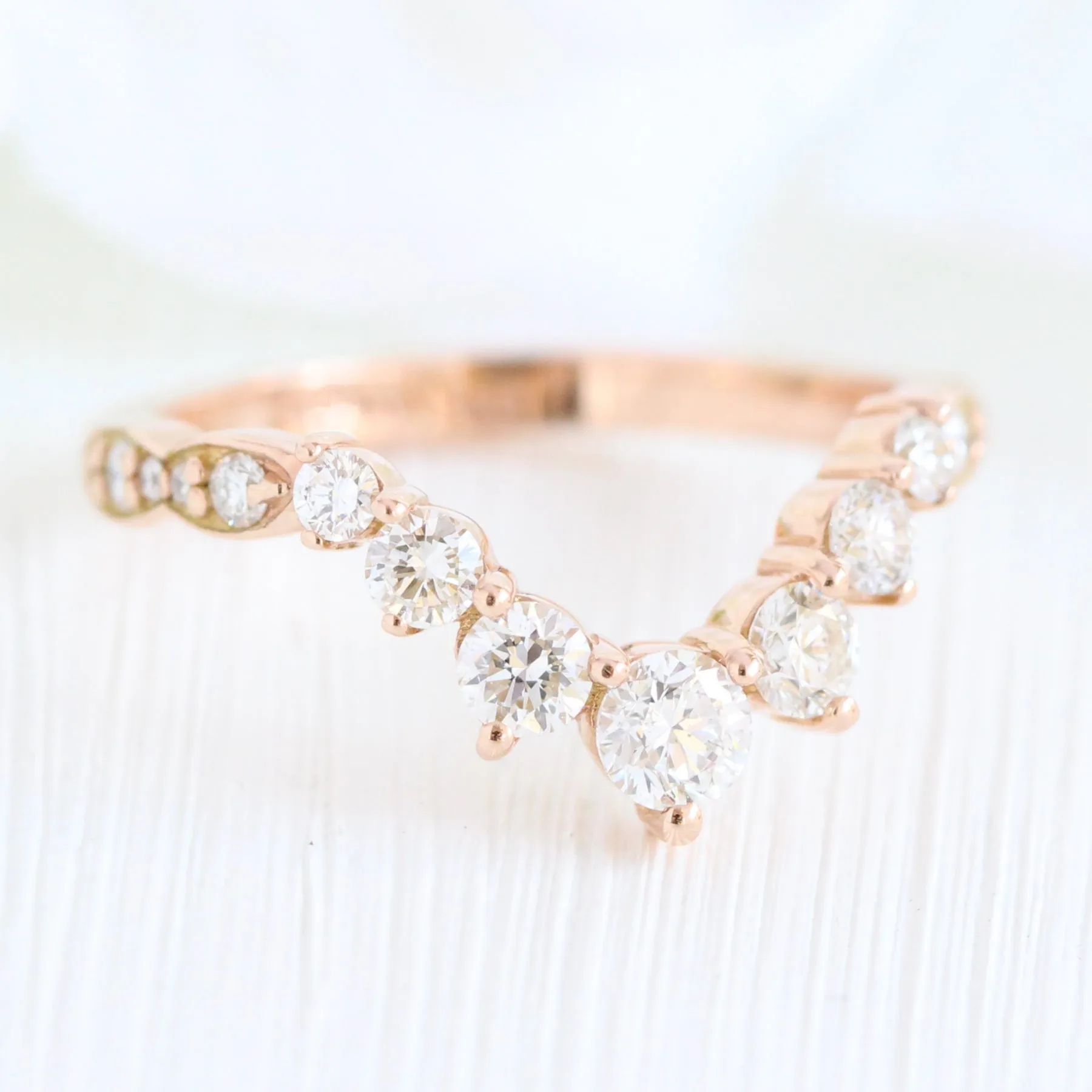 Tiara Halo Pear Ring Bridal Set w/ Green Sapphire and Large 7 Diamond Scalloped Band