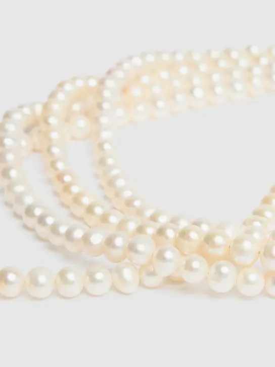 Timeless Pearly   Pearl &amp; crystal necklace 