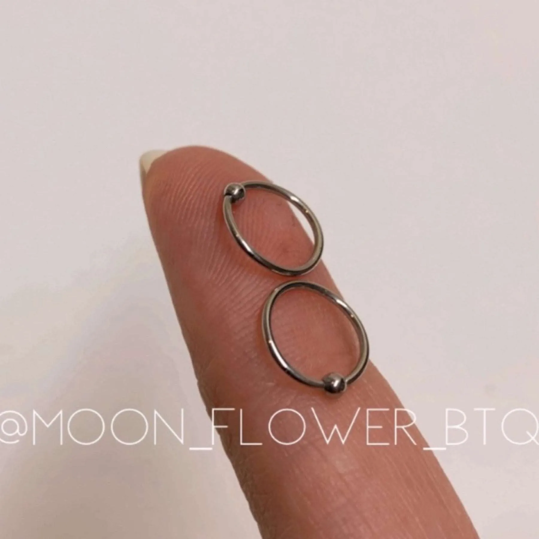 Tiny Silver Fixed Ball Hoop Earrings 8mm