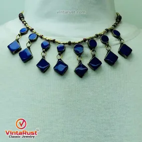 Tribal Dangling Lapis Stone Jewelry Set