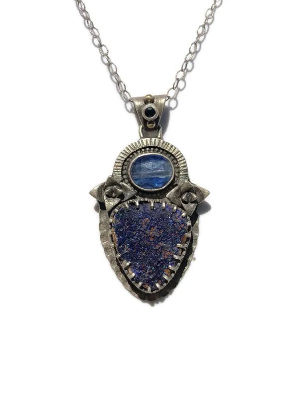 Triple Blue Storm Pendant