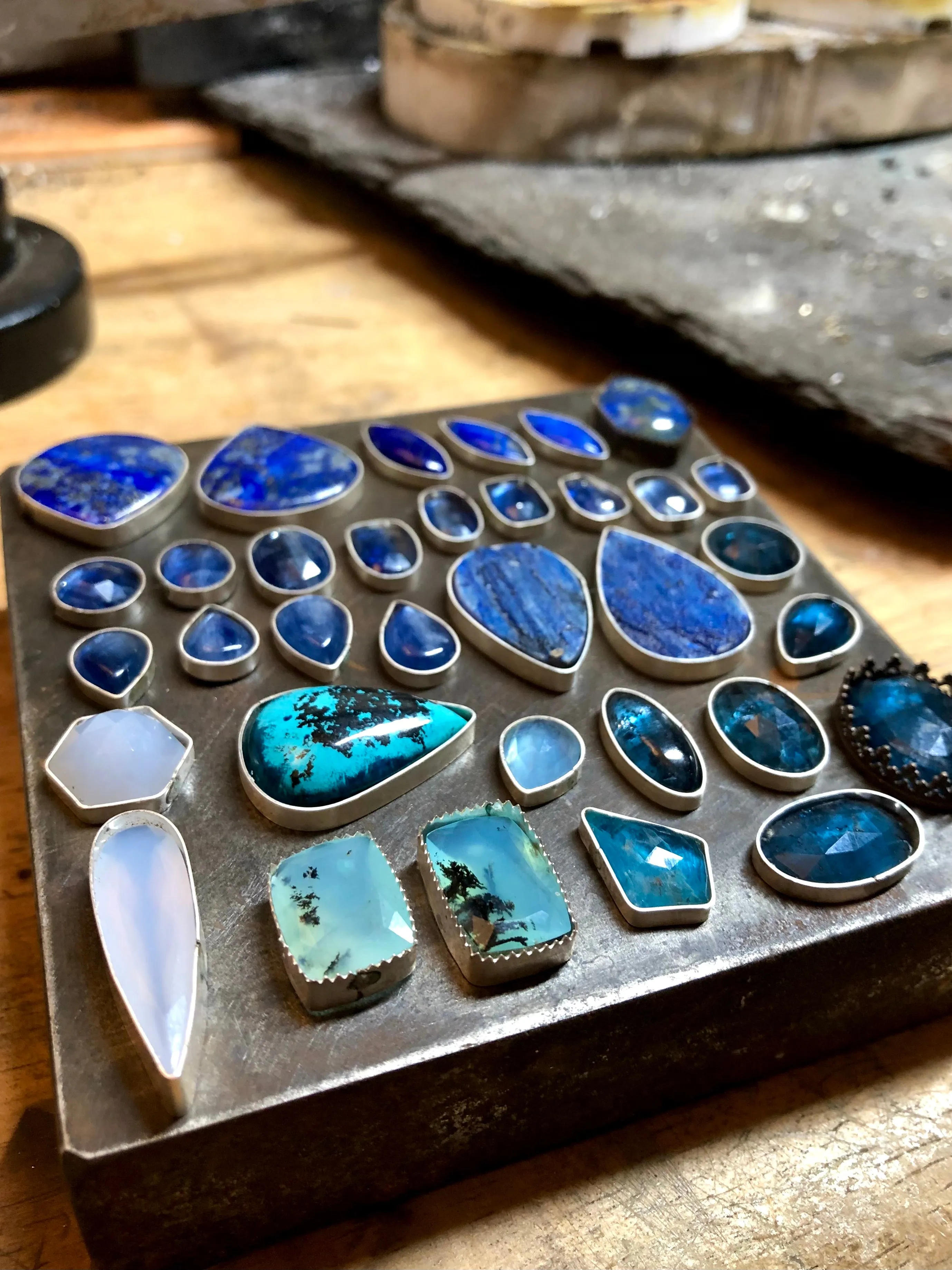 Triple Blue Storm Pendant