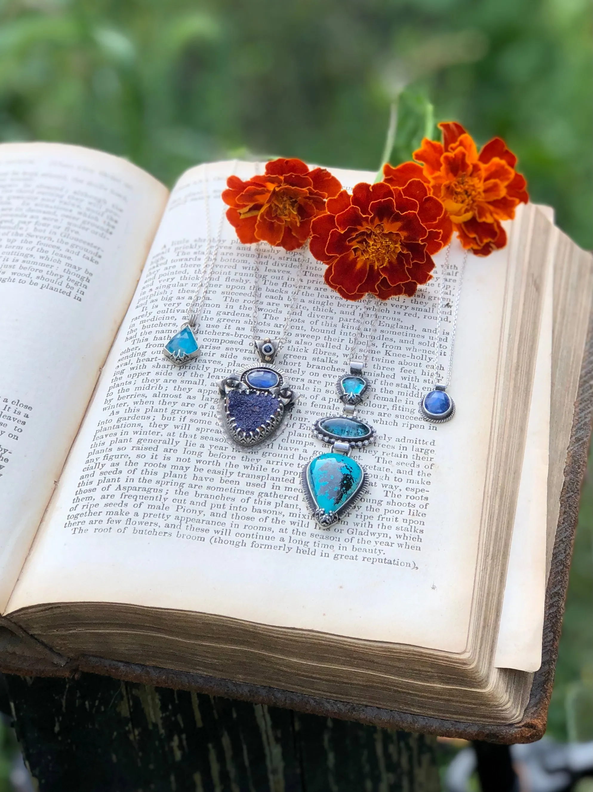 Triple Blue Storm Pendant
