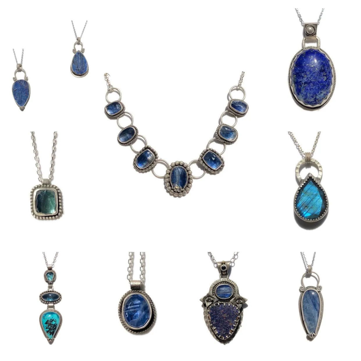 Triple Blue Storm Pendant