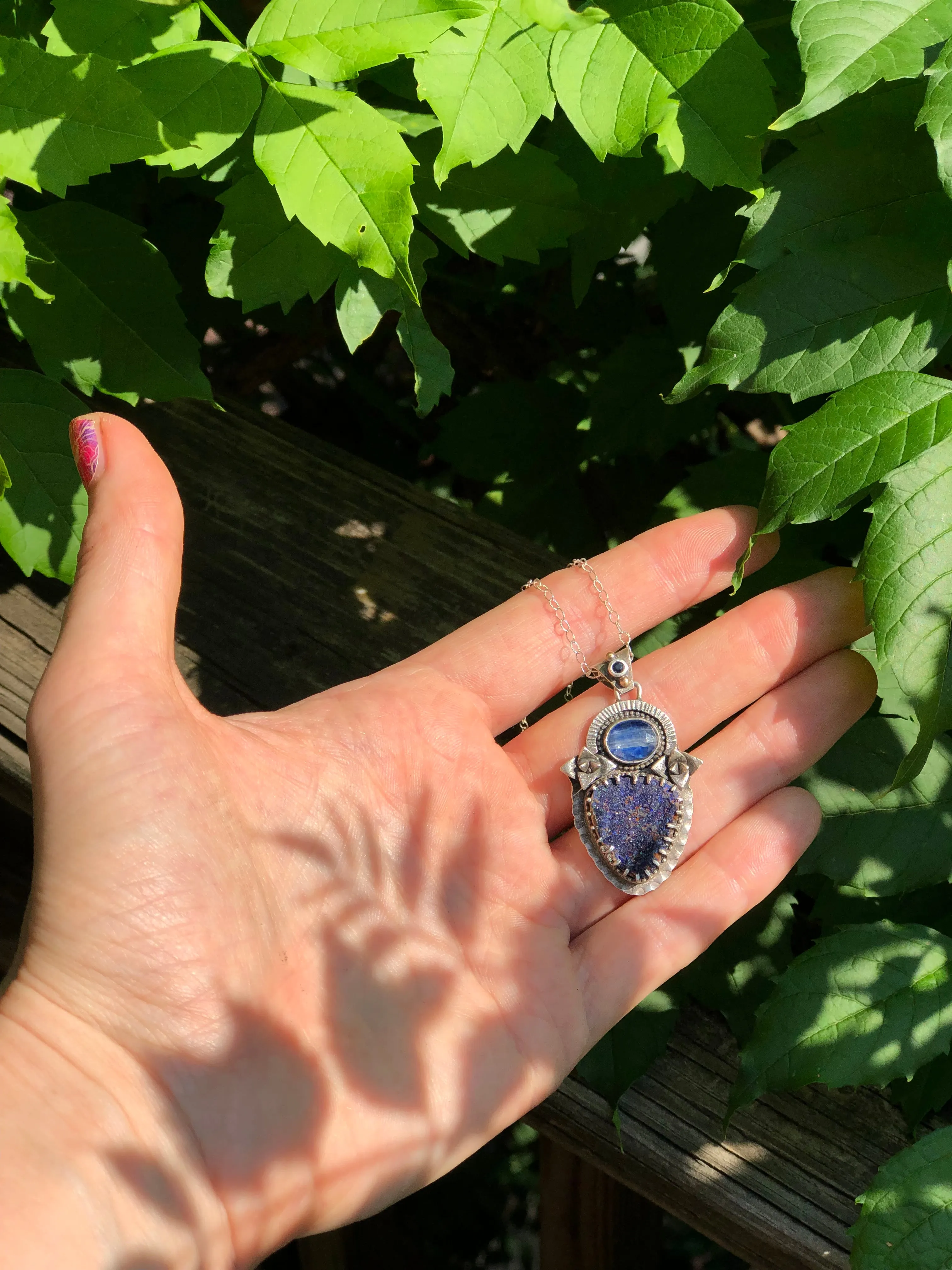 Triple Blue Storm Pendant