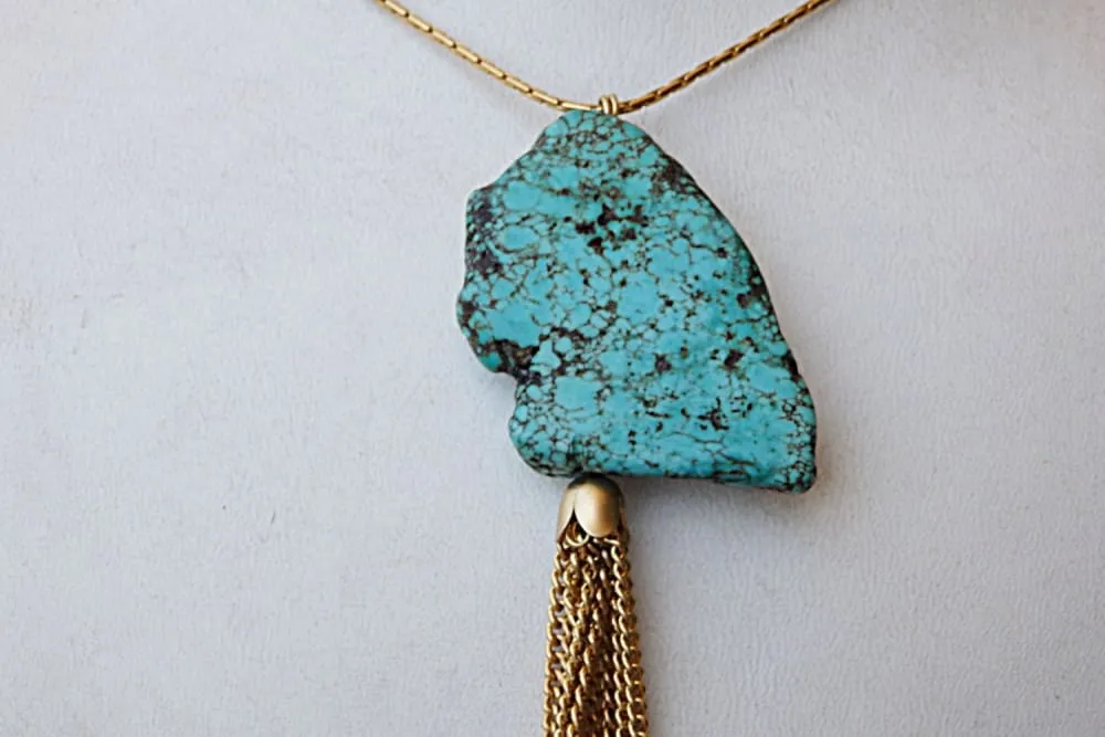 Turquoise Tassel Necklace