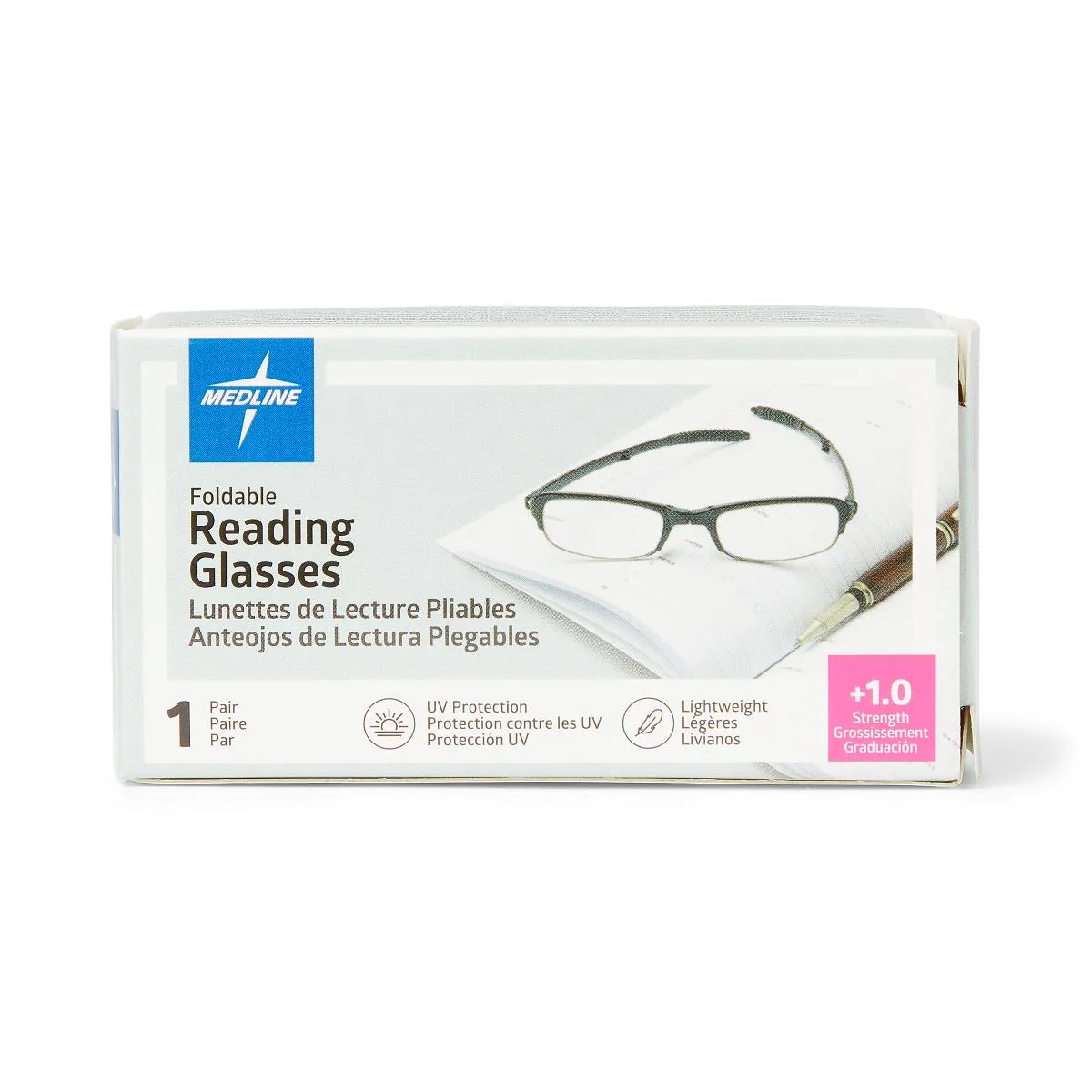 Unisex Reading Glasses, Strength  1.00