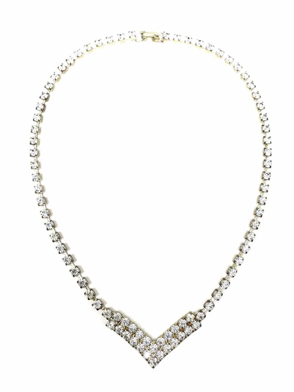 V-shape Rhinestone Necklace