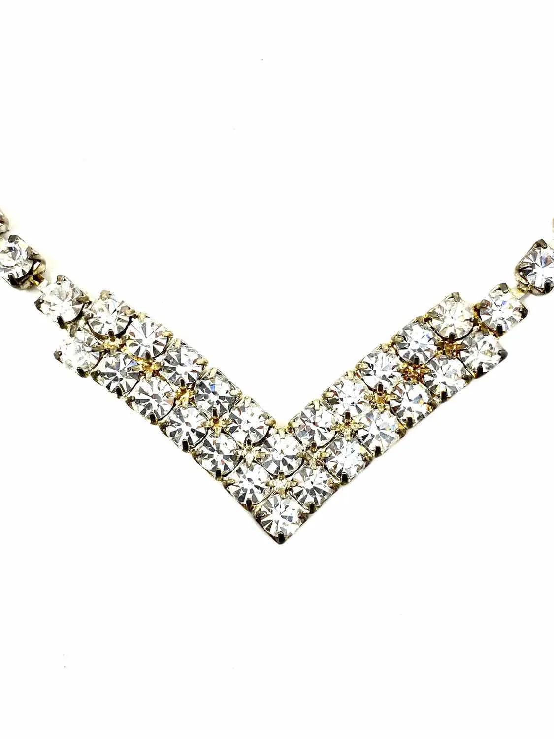 V-shape Rhinestone Necklace