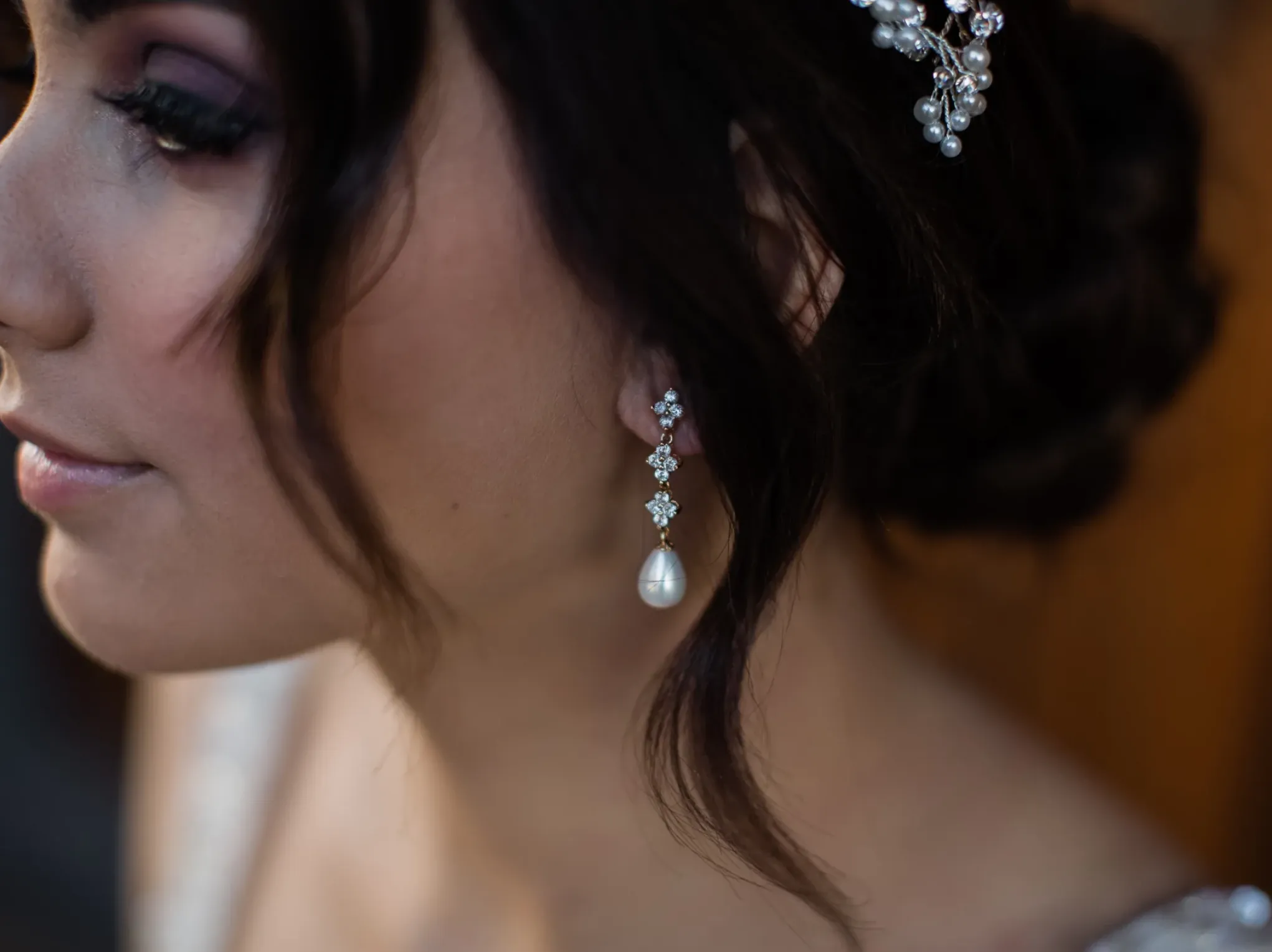 Vera - Statement Pearl Drop Bridal Earrings