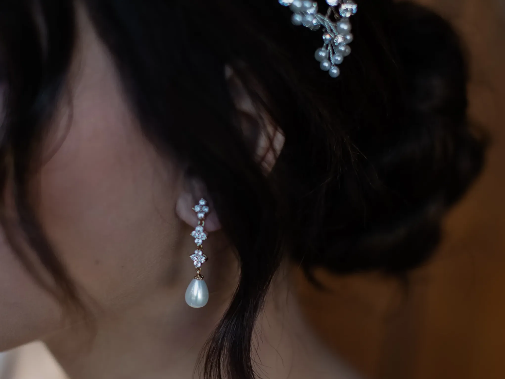 Vera - Statement Pearl Drop Bridal Earrings