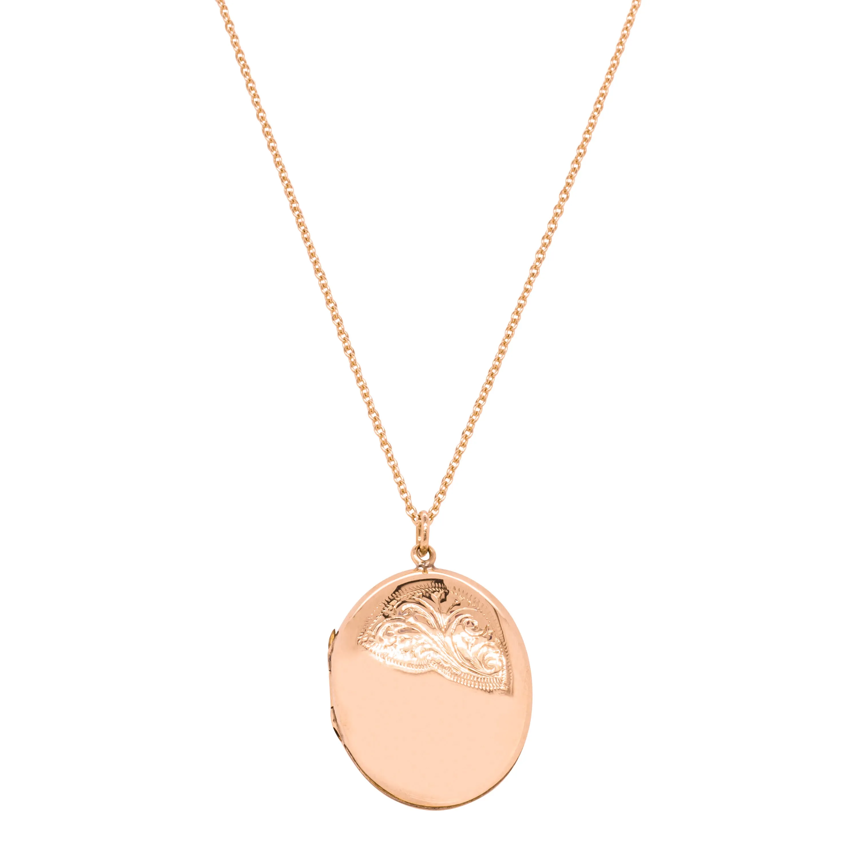 Vintage 9ct Rose Gold Oval Locket