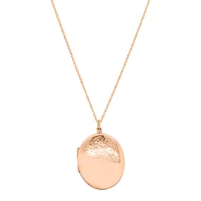 Vintage 9ct Rose Gold Oval Locket