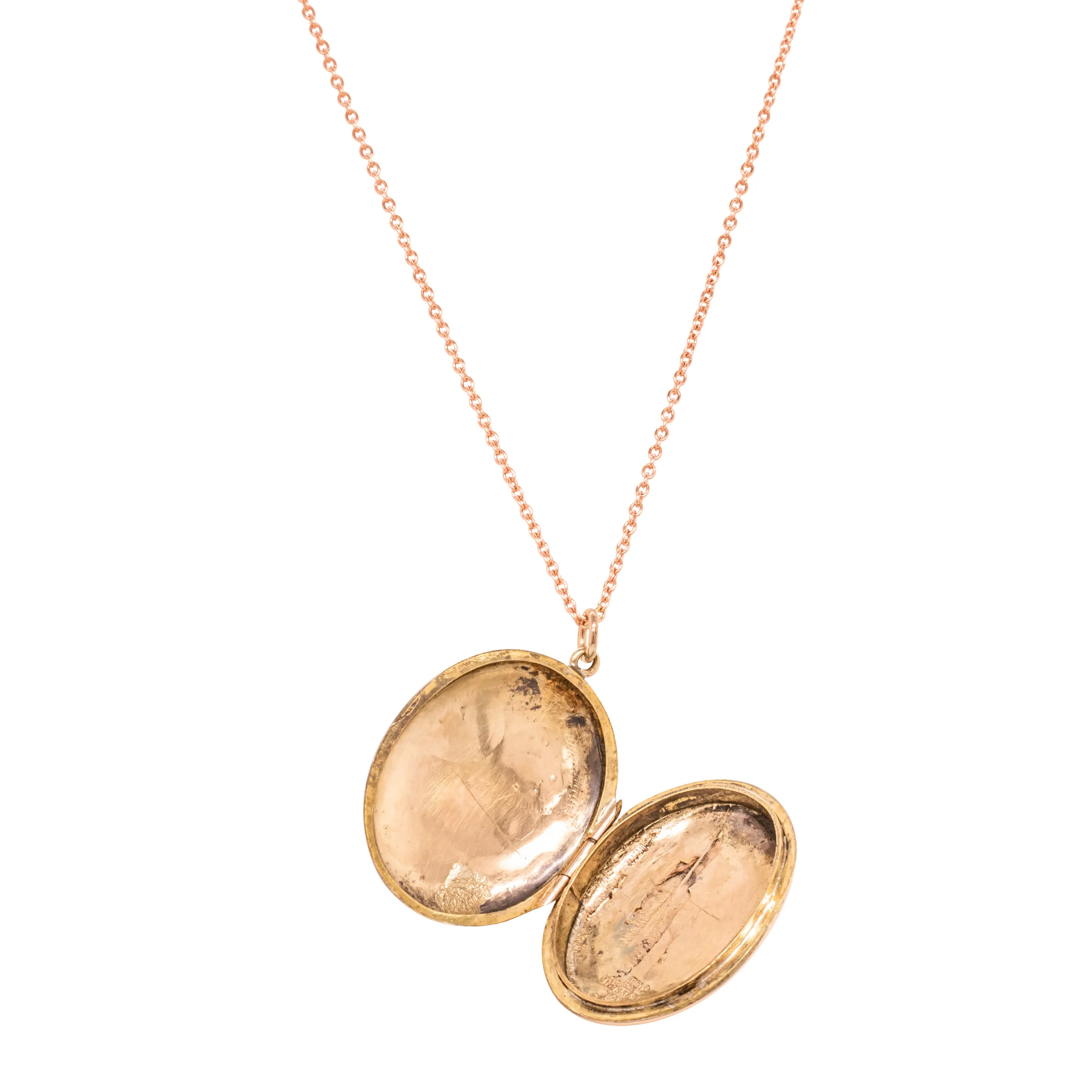 Vintage 9ct Rose Gold Oval Locket