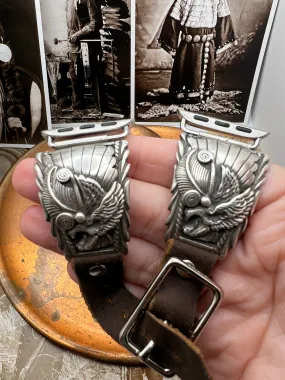 Vintage Native American Sterling Silver Watch Band E