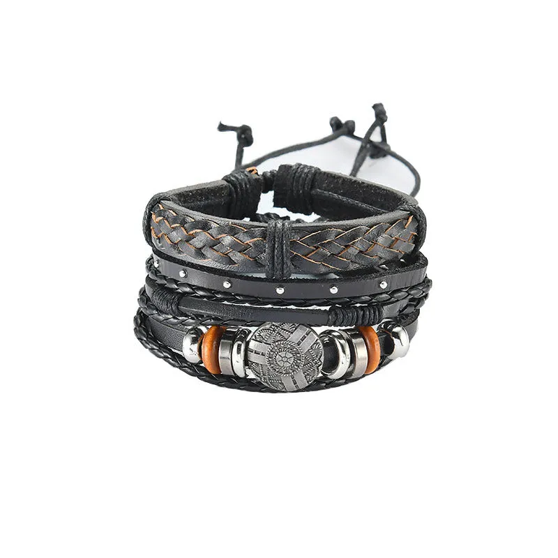 Vintage shield hand-woven bracelet