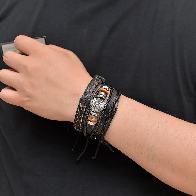 Vintage shield hand-woven bracelet