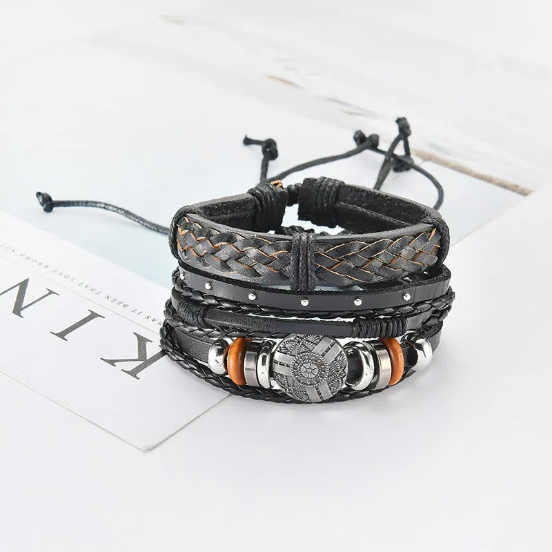 Vintage shield hand-woven bracelet