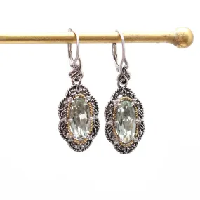 Vintage Style Green Quartz Earrings #LE8149-GQ