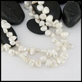 White Petal Pearl Necklace