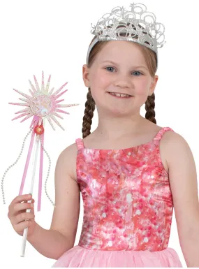Wicked Girls Glinda Wand And Tiara Costume Accessory Set