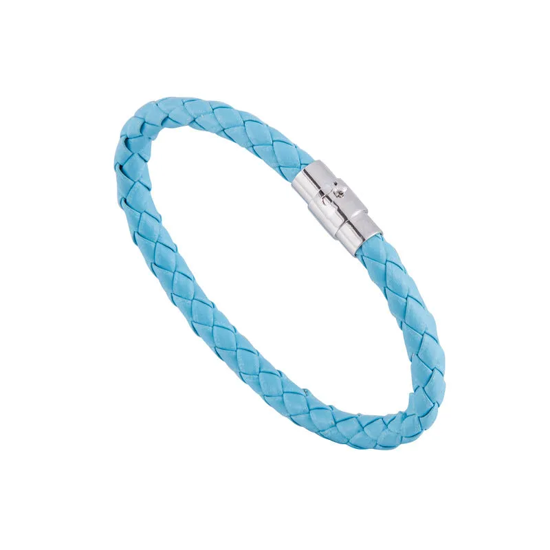 Woven Bracelet Studded Leather Couple Bracelet