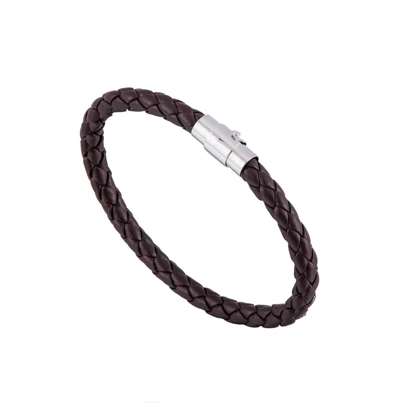 Woven Bracelet Studded Leather Couple Bracelet