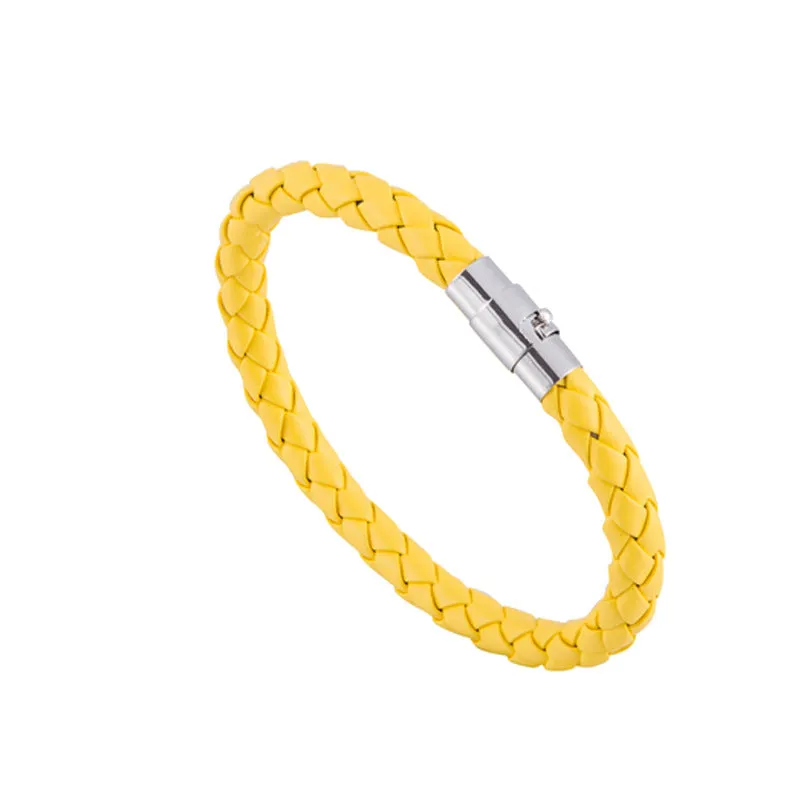 Woven Bracelet Studded Leather Couple Bracelet