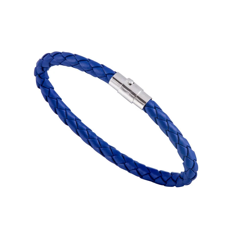 Woven Bracelet Studded Leather Couple Bracelet